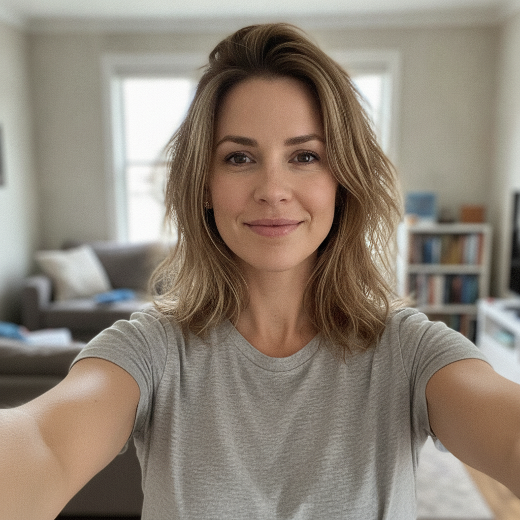 Original phone selfie before AI enhancement